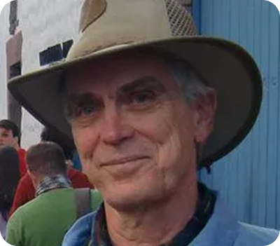 Participant practicing embodied awareness in a quiet indoor setting