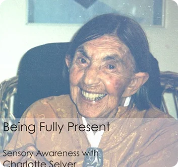 Portrait of Charlotte Selver smiling, associated with Sensory Awareness practice